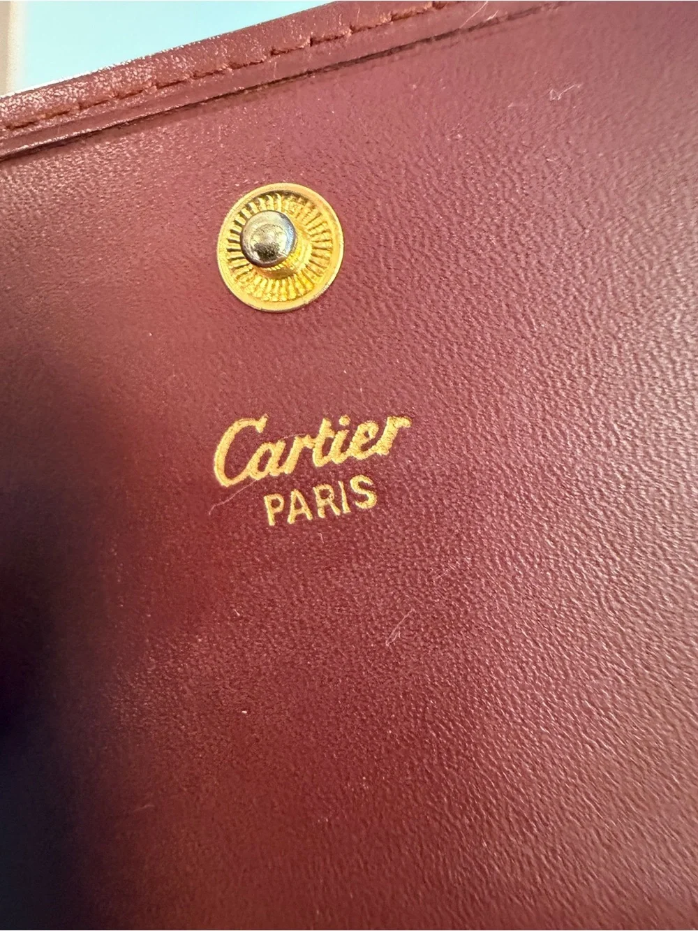 Vintage Cartier Paris compact bifold wallet